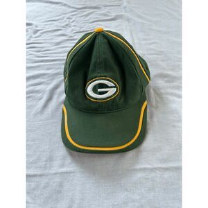 Green Bay Packers Reebok NFL Adjustable Hat, Velcro, Green/Yellow Stripe
